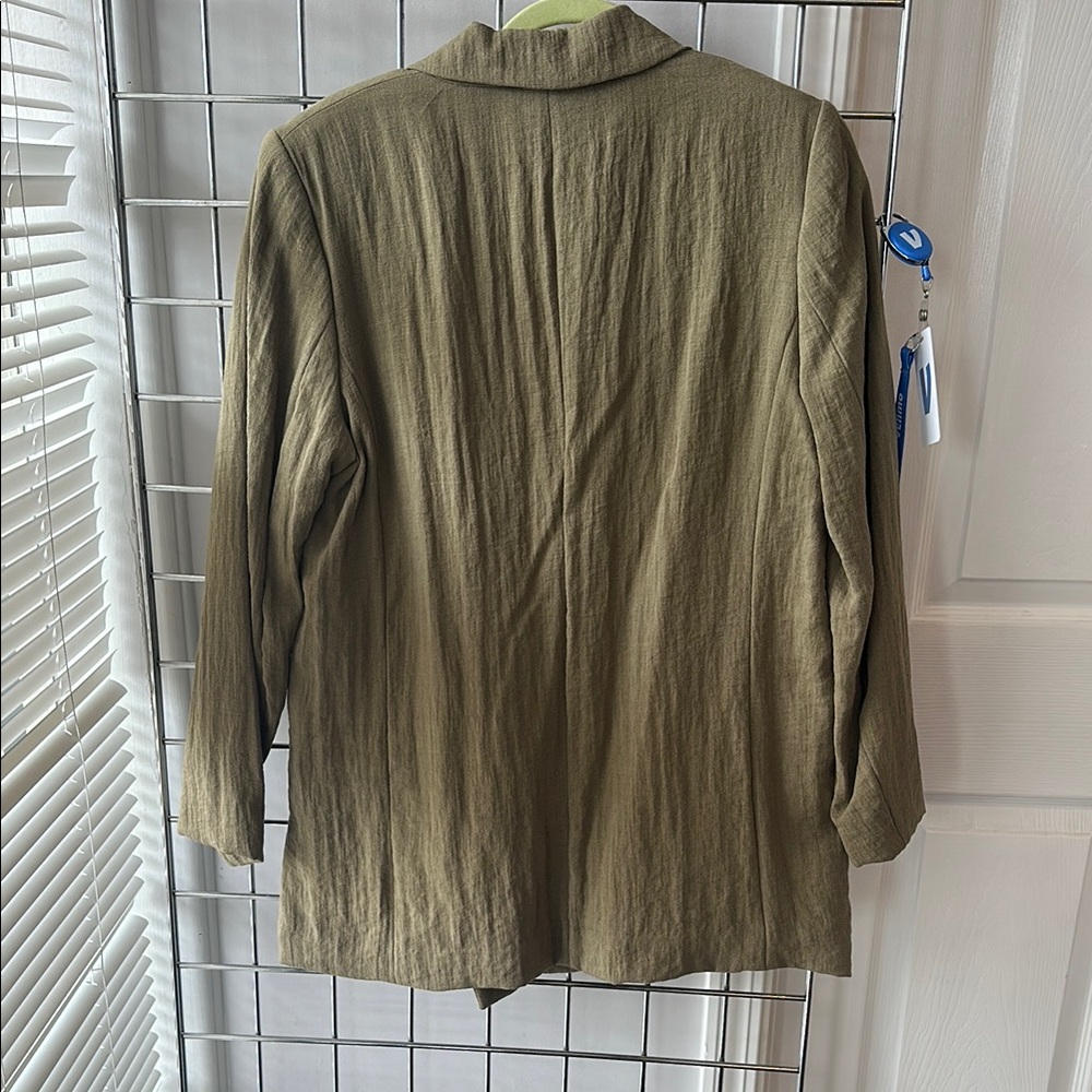 H&M Green Blazer Structured Suit Jacket - Picture 3 of 3